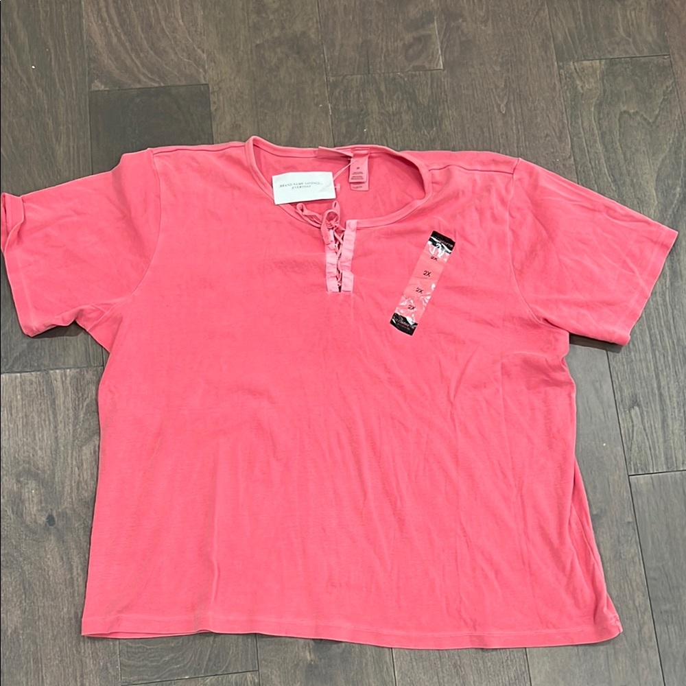 Liz Claiborne 3x Lace-Up Top